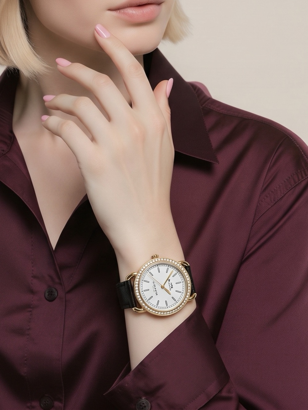 Coach Gold and Black Crystal-Accented Watch - Picture 3 of 13